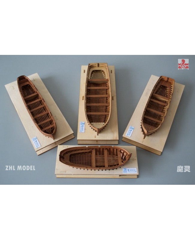 HMS Surprise Full Rib Scale 148 Model Ship only Life Boat POF Wooden